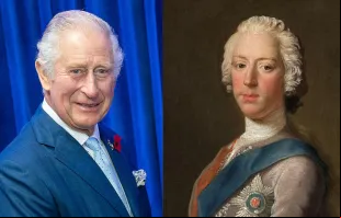 Rei Carlos III e Carlos Eduardo Stuart (mais conhecido como "Bonnie Prince Charlie").