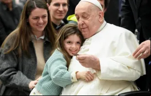 Papa Francisco na audiência geral de 12 de fevereiro de 2025, a última antes de ser internado no Hospital Gemelli, em Roma.