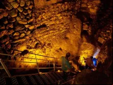 Parte subterrânea das escavações no templo de Jerusalém 